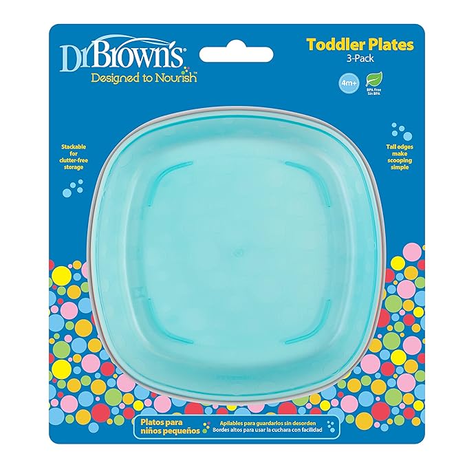 Dr. Brown's Divided Plates 3-Pack (4 to 24 Months) Multicolor - Open Box