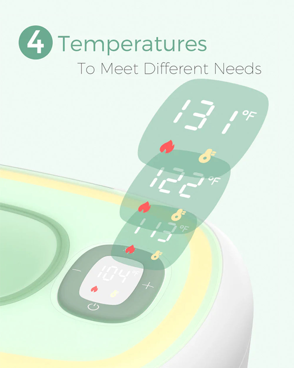 Momcozy Large Capacity Baby Wipe Warmer with 3 Level Night Light & 4 Temperature Settings - White - image 3
