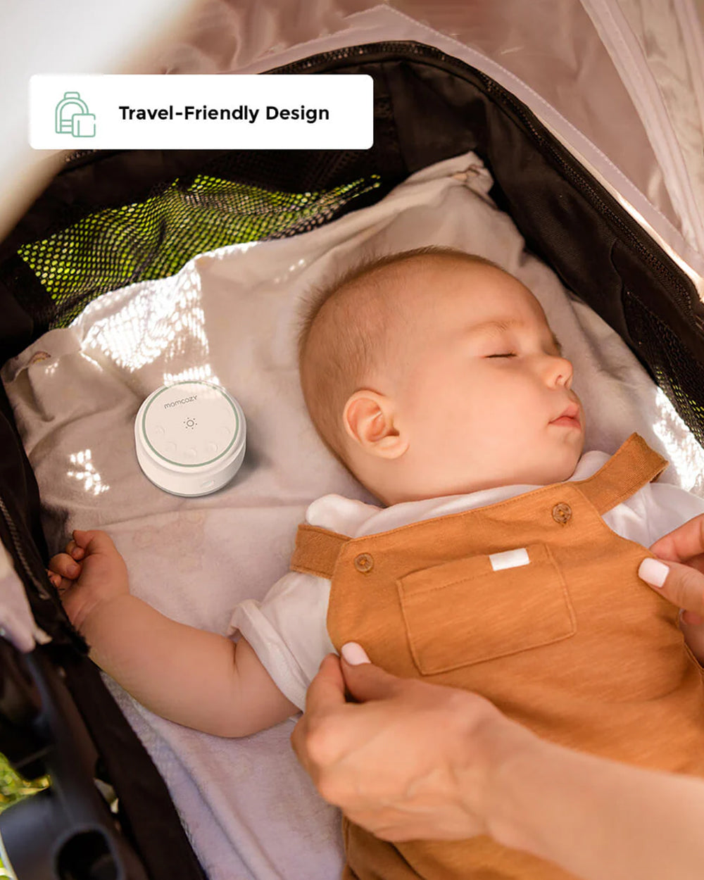 Momcozy Portable Baby Sound Machine with 20 Soothing Sounds & Dimmable Touch Lamp - White - image 4