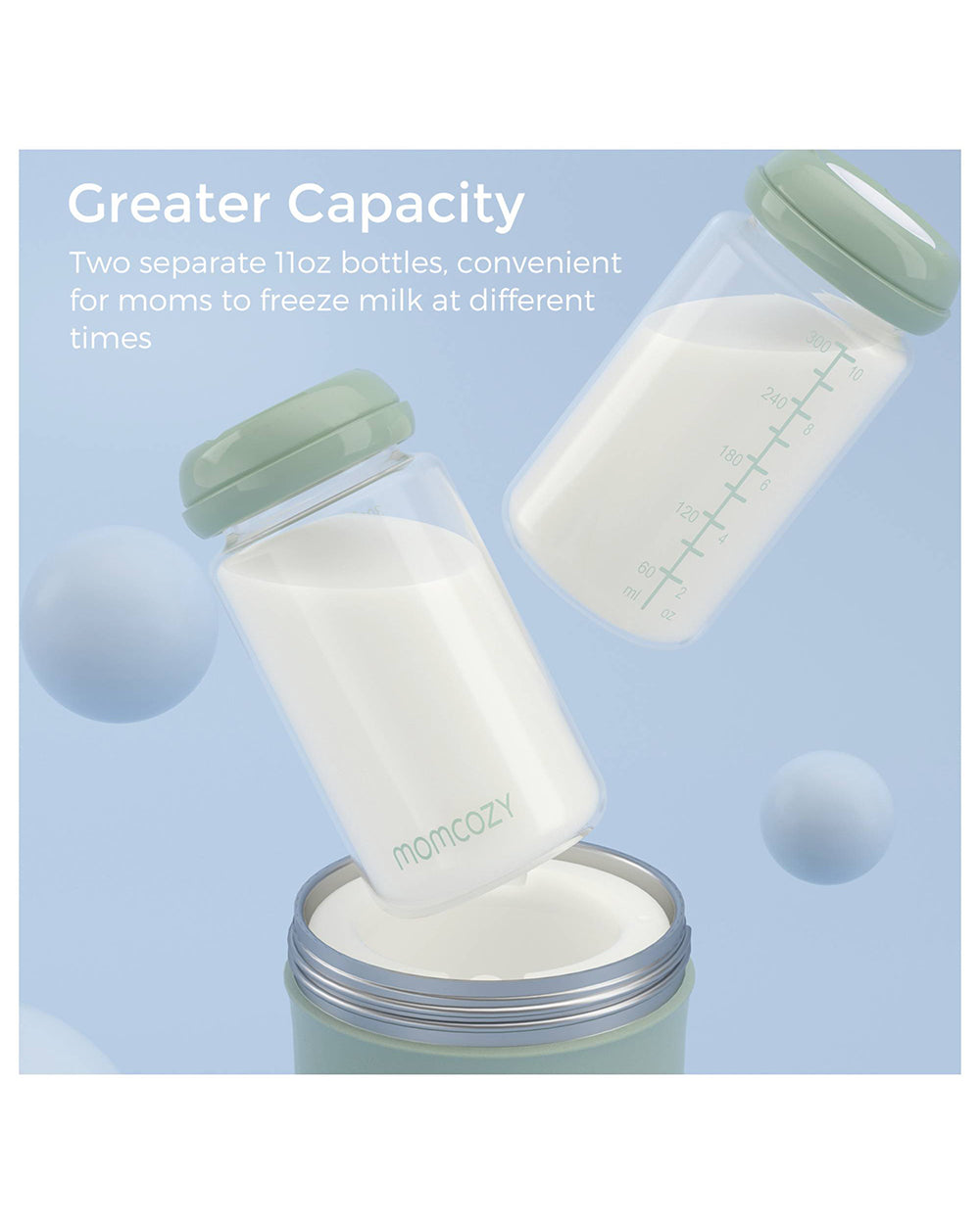 Momcozy Portable Baby Bottle Cooler - 24 Hour Ice-Free Cooling, 22oz with 2 Storage Bottles - image 11
