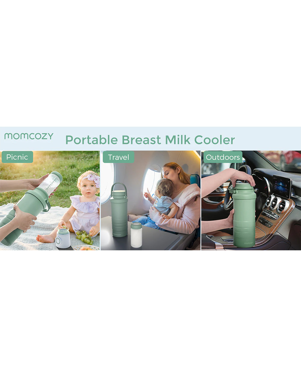 Momcozy Portable Baby Bottle Cooler - 24 Hour Ice-Free Cooling, 22oz with 2 Storage Bottles - image 24