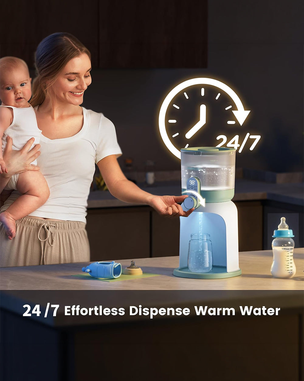 Momcozy Instant Water Warmer & Formula Dispenser with 6 Temperature Settings & Dual Night Lights - image 5