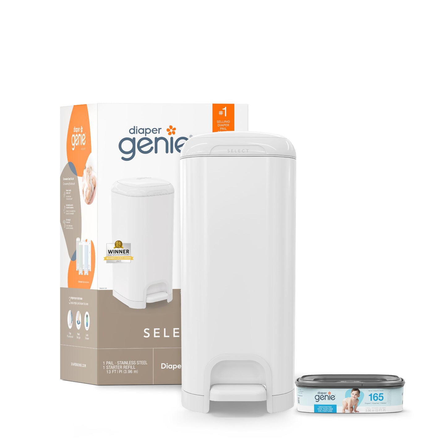 Diaper Genie Diaper Pails Select Grey