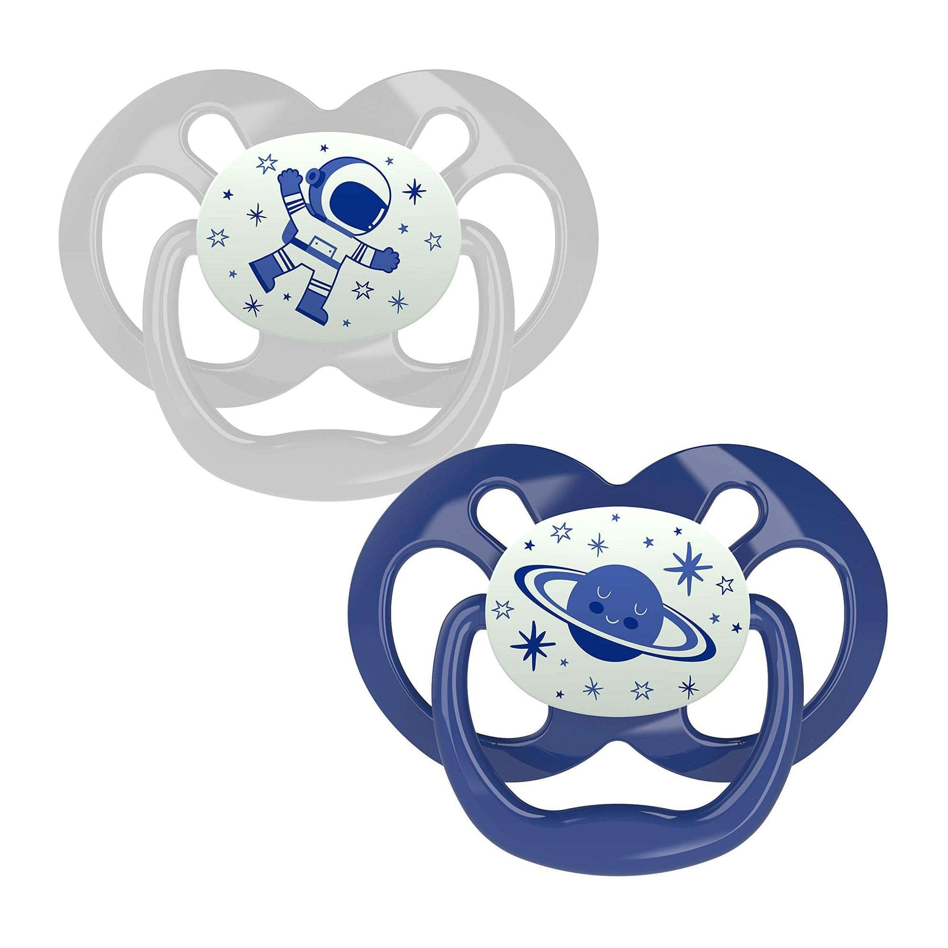 Dr. Brown Blue Advantage Pacifiers || Stage 2 ||  Glow in the Dark || Pack of 2 || 6Months to 12months