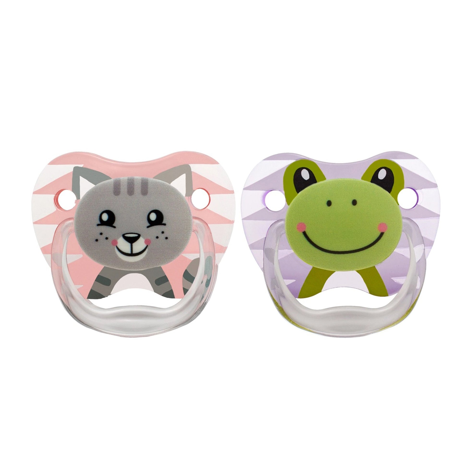 Dr. Brown Pink & Gray PreVent Printed Shield Soother || Stage-1 || Pack of 2 || Birth+ to 6months - Toys4All.in