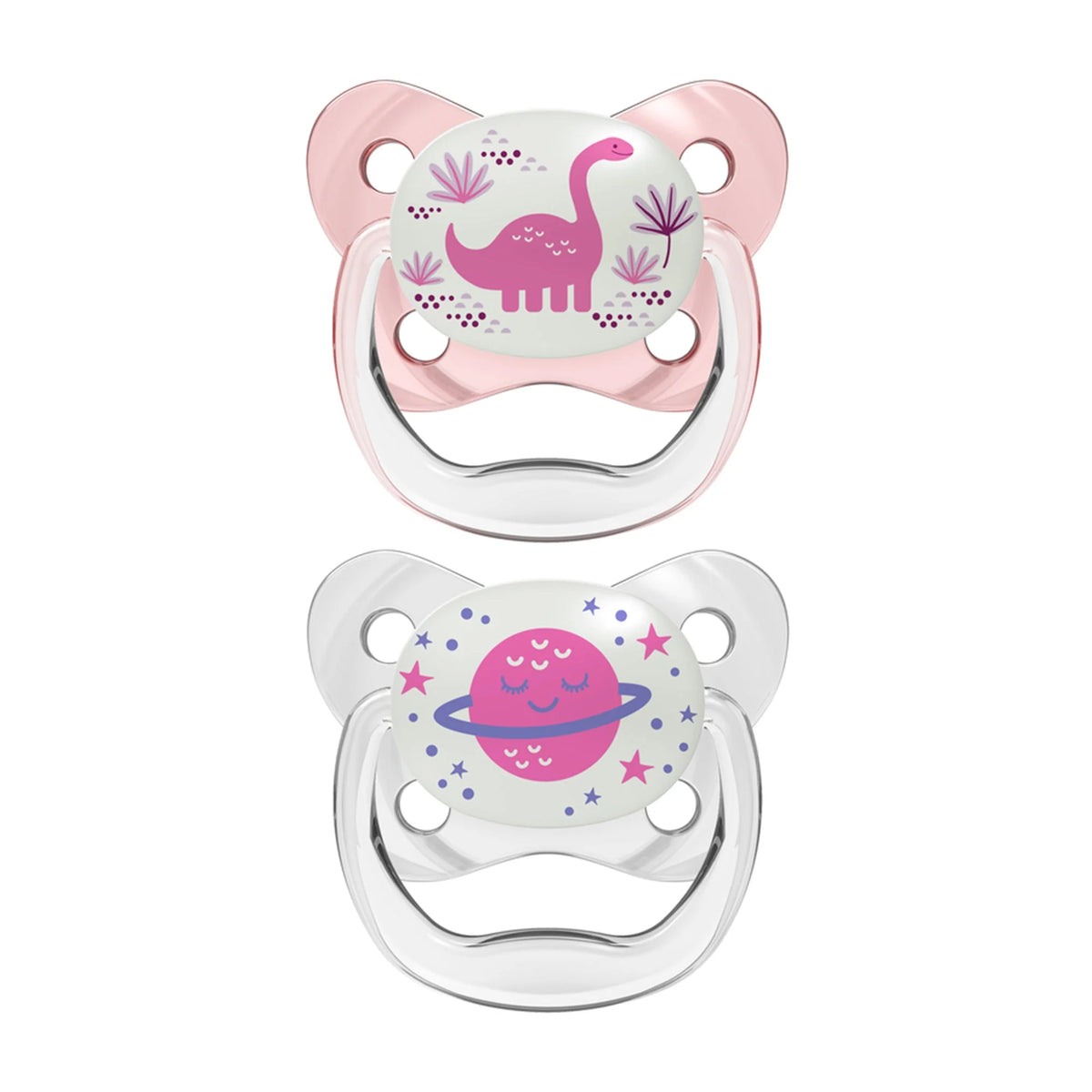 Dr. Brown's Prevent Glow In The Dark Butterfly Shield Soother - Stage 2 (6 to 18 Months) Pink Open Box
