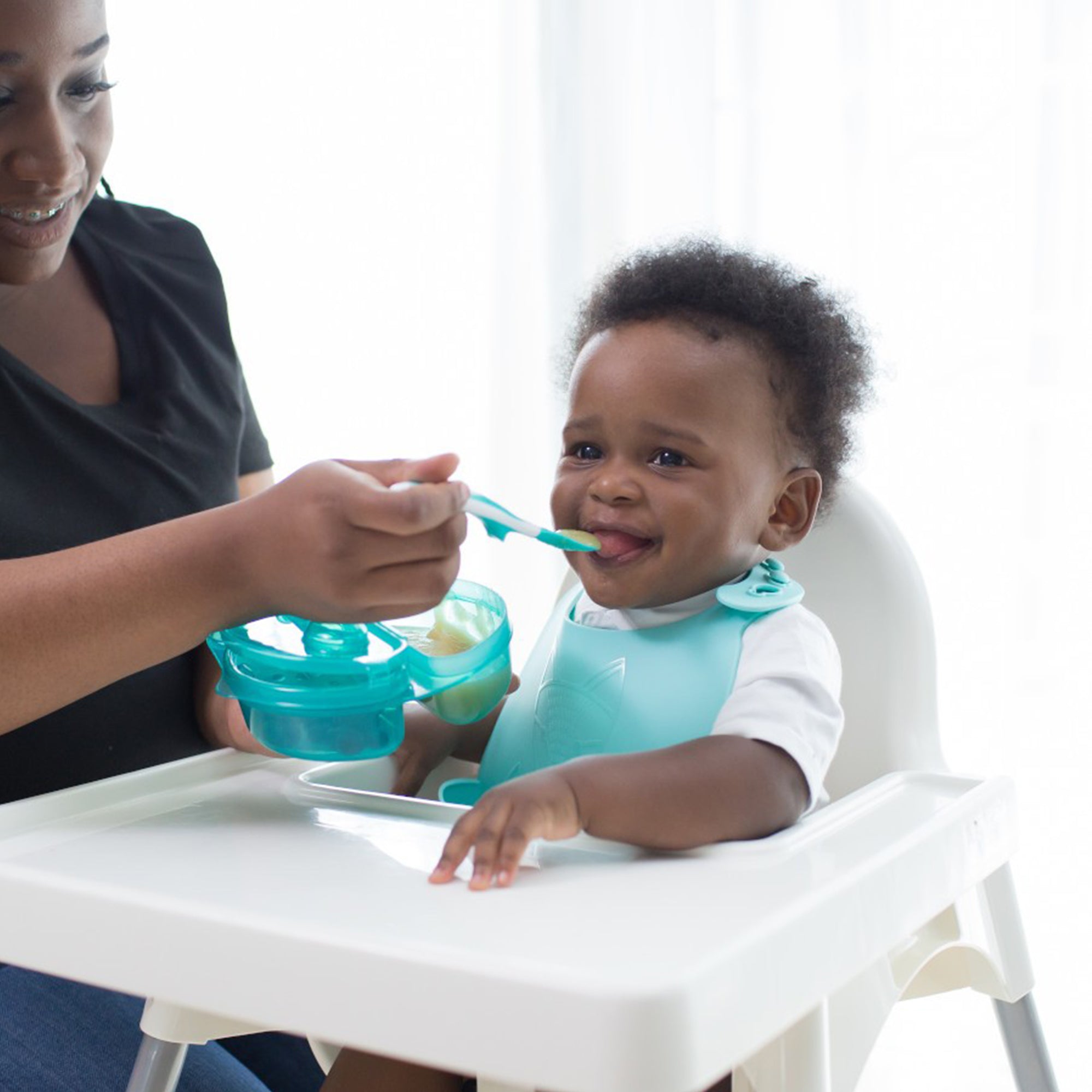 Dr. Brown Travel Fresh Light Green Bowl and Spoon || Pack of 1 || Used for 4months to 24months