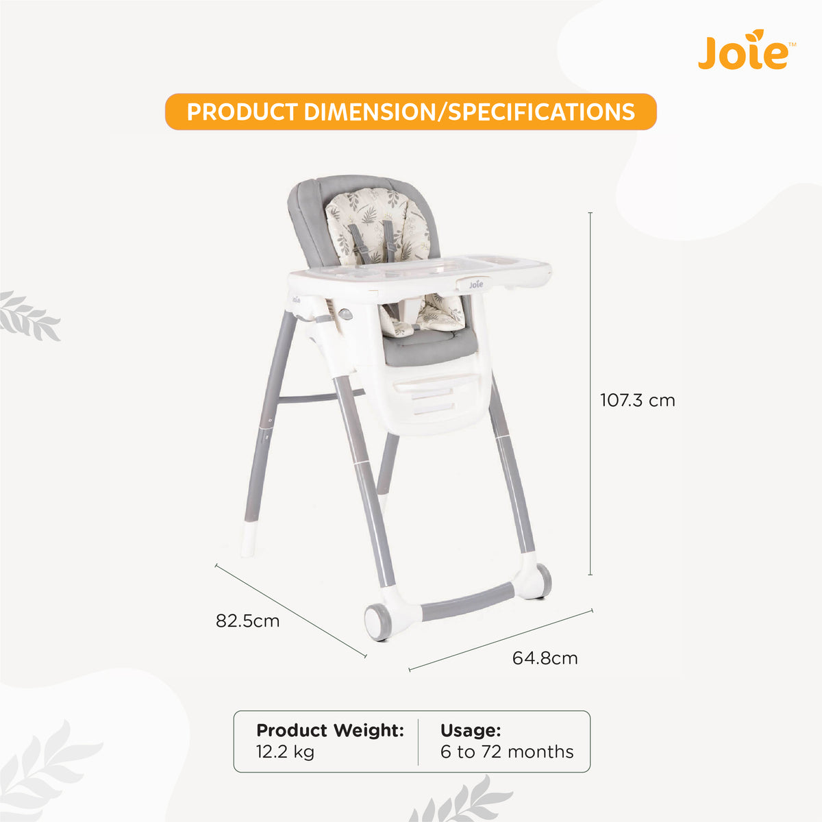 Joie High Chair Multiply 6in1 (6 to 72 Months)