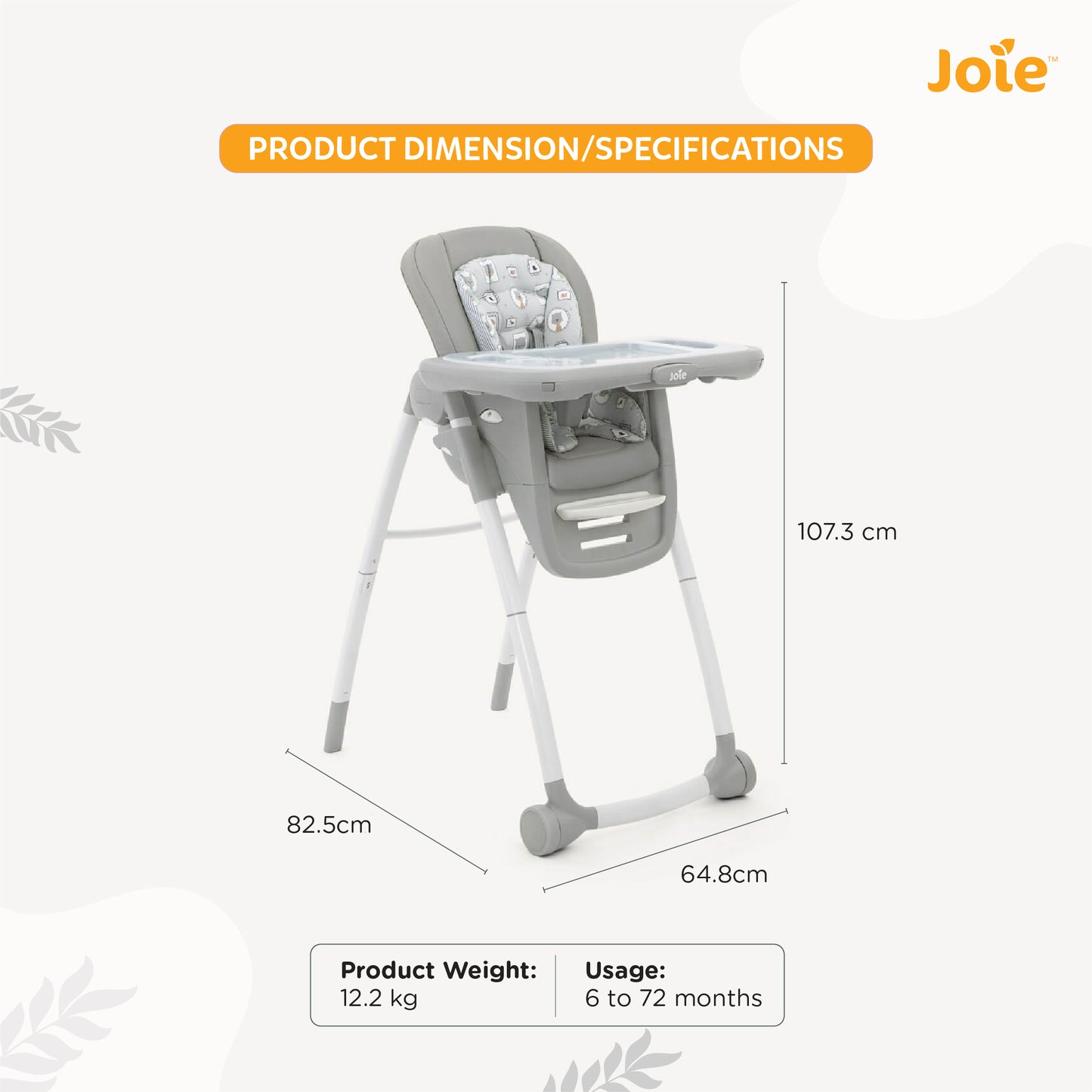 Joie High Chair Multiply 6in1 (6 to 72 Months)
