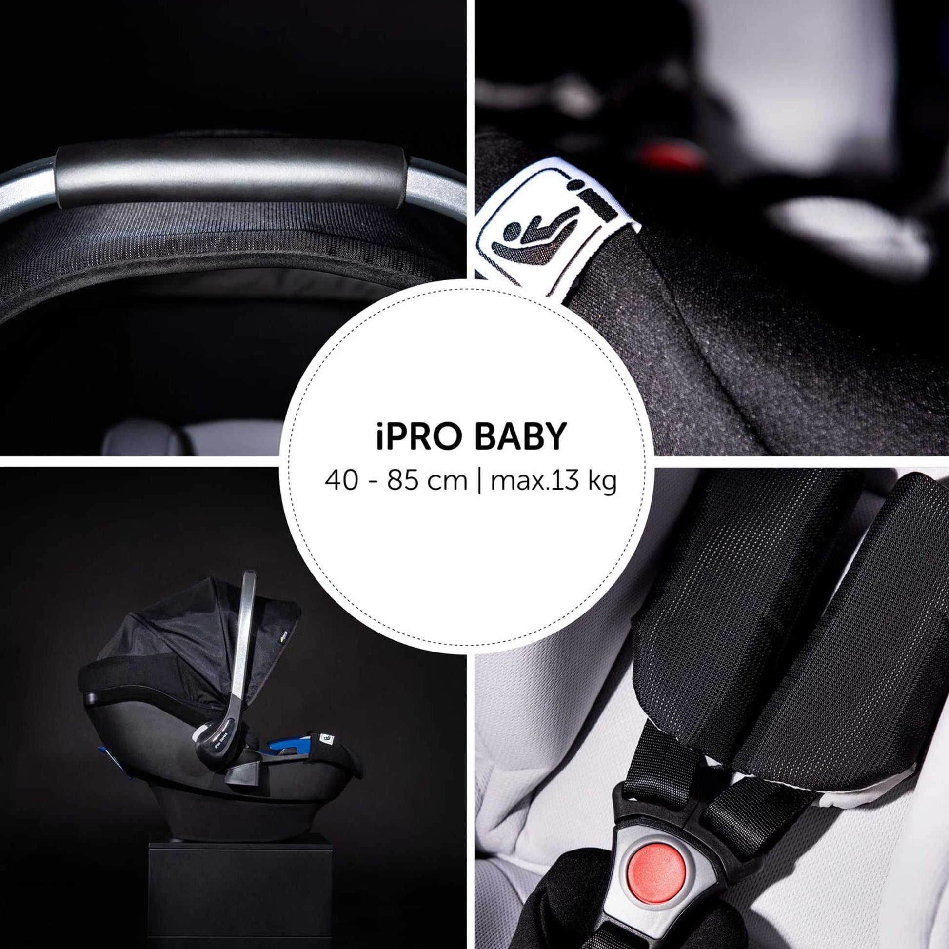 Hauck Pro Baby Car Seat | Fashion Denim | Used for Birth+ to 9M