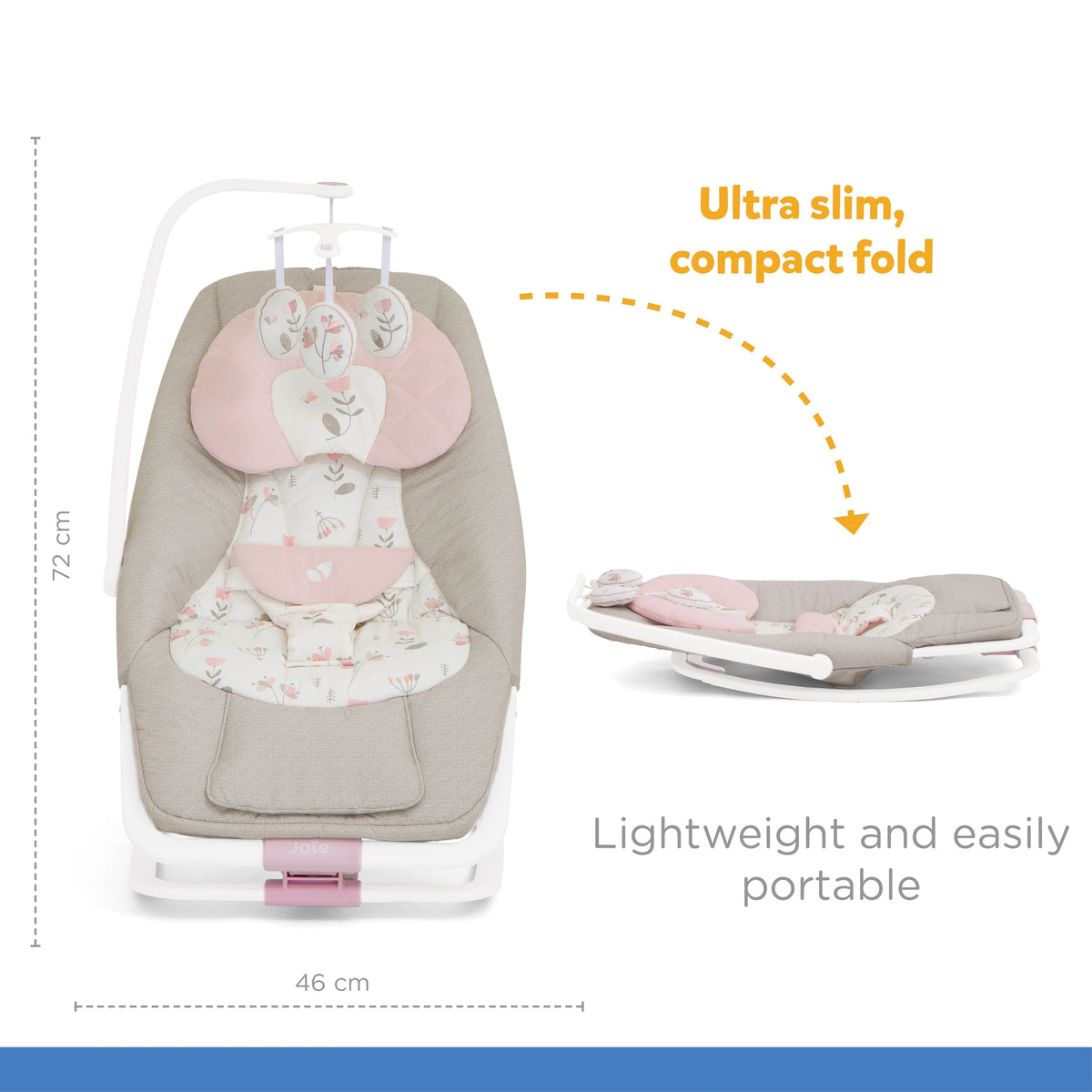 Joie Dreamer Rocker & Bouncer || Fashion-Flowers Forever || Birth+ to 9months || Distress Box