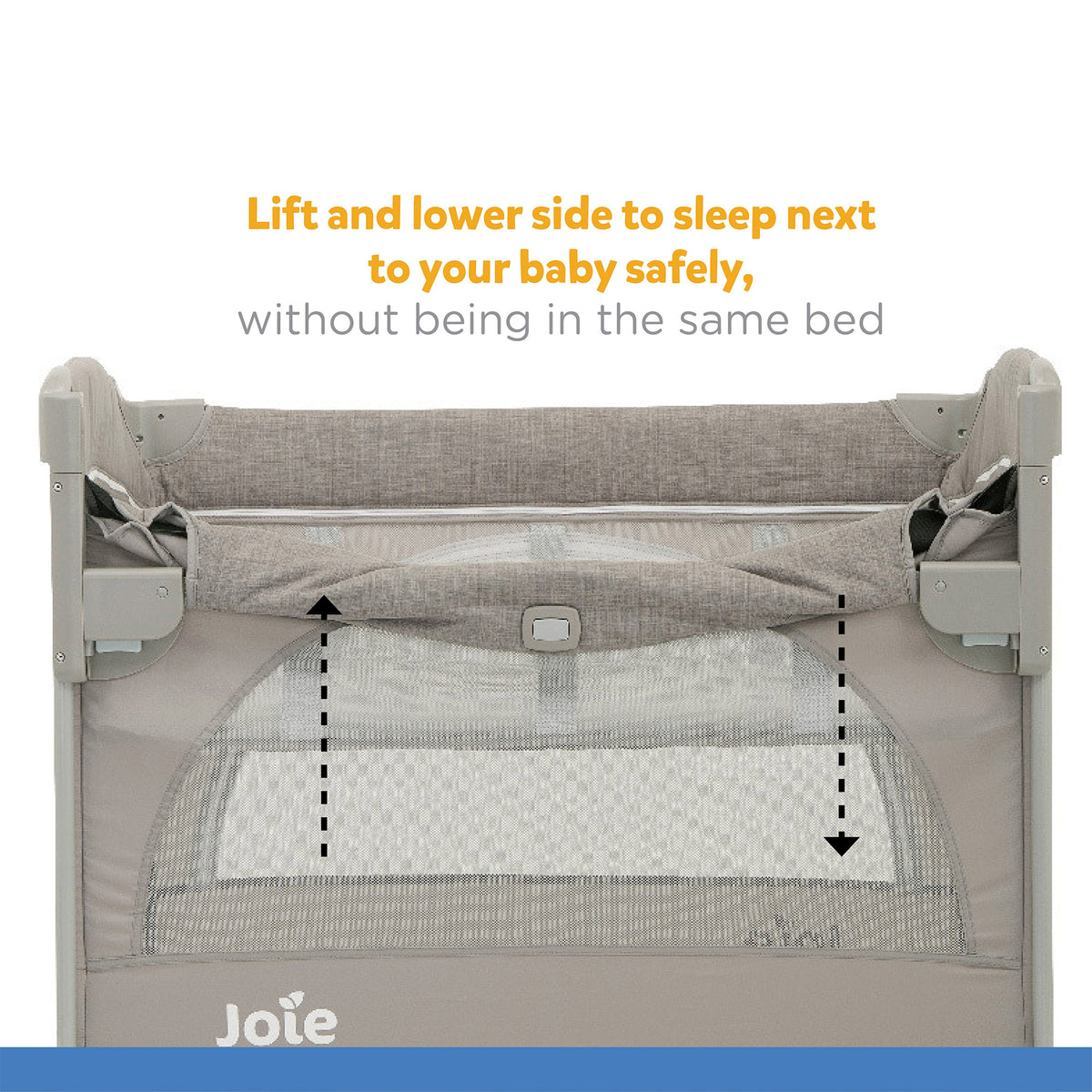 Joie Kubbie Sleep Playard || Fashion - Satellite || Birth+ to 36months || Distress Box