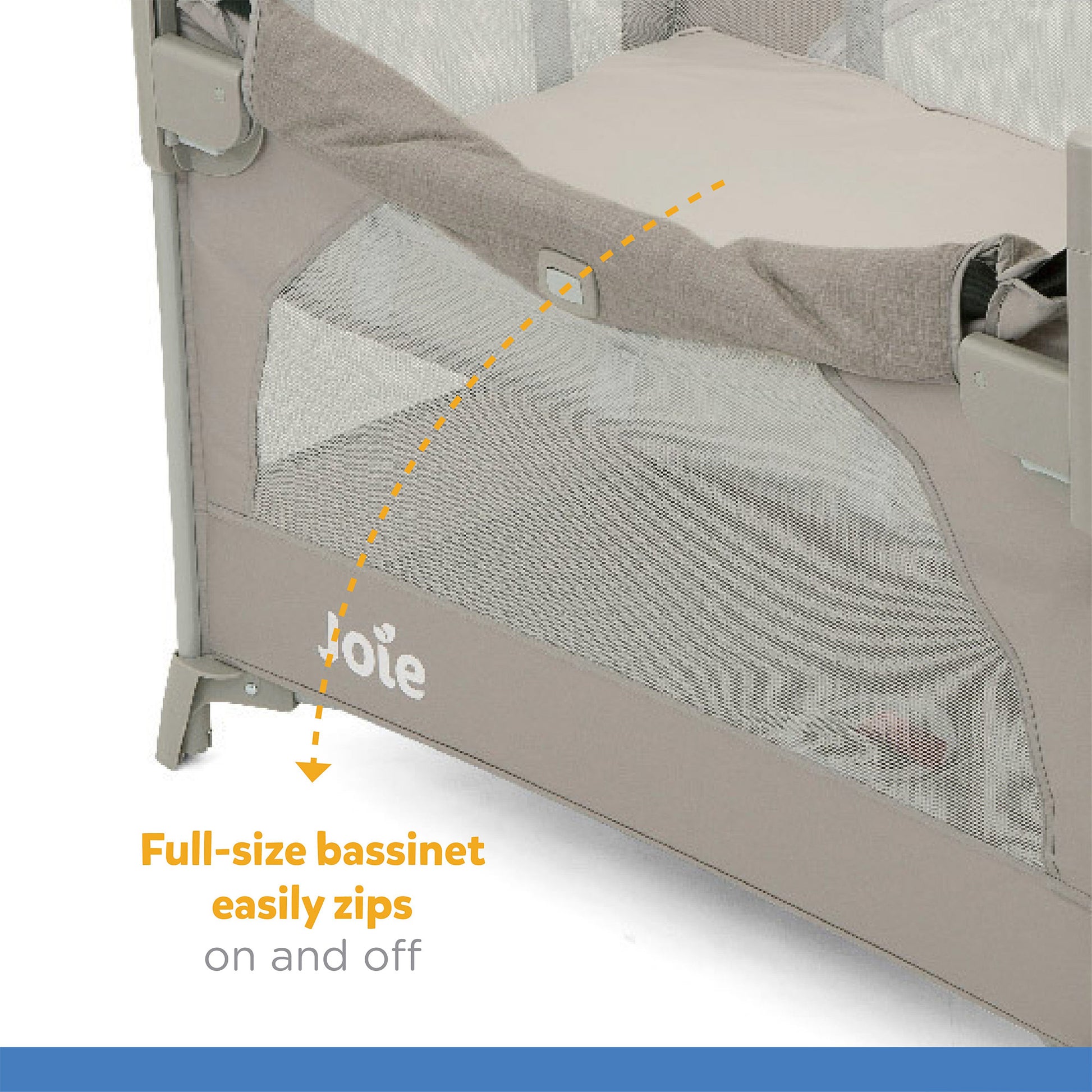 Joie Kubbie Sleep Playard || Fashion - Satellite || Birth+ to 36months - Toys4All.in