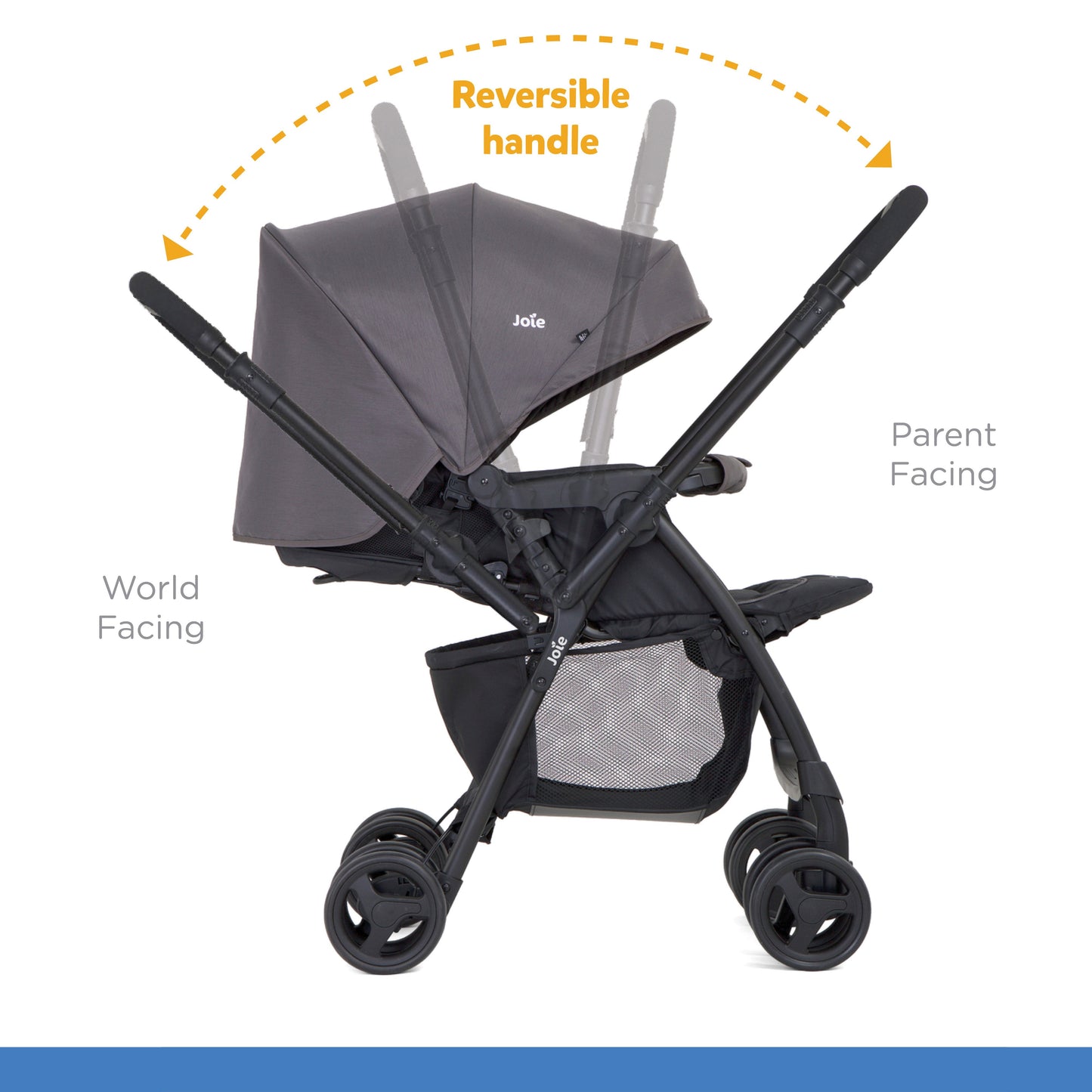 Joie Mirus Reversible Handle Stroller || Fashion-Ember || Birth+ to 36months - Toys4All.in