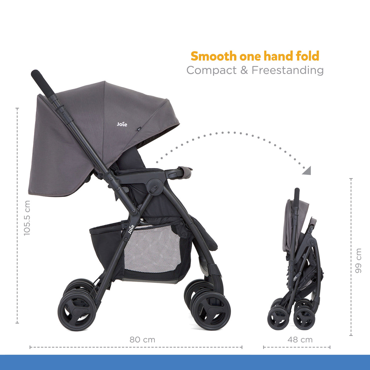 Joie Mirus Reversible Handle Stroller || Fashion-Ember || Birth+ to 36months - Toys4All.in