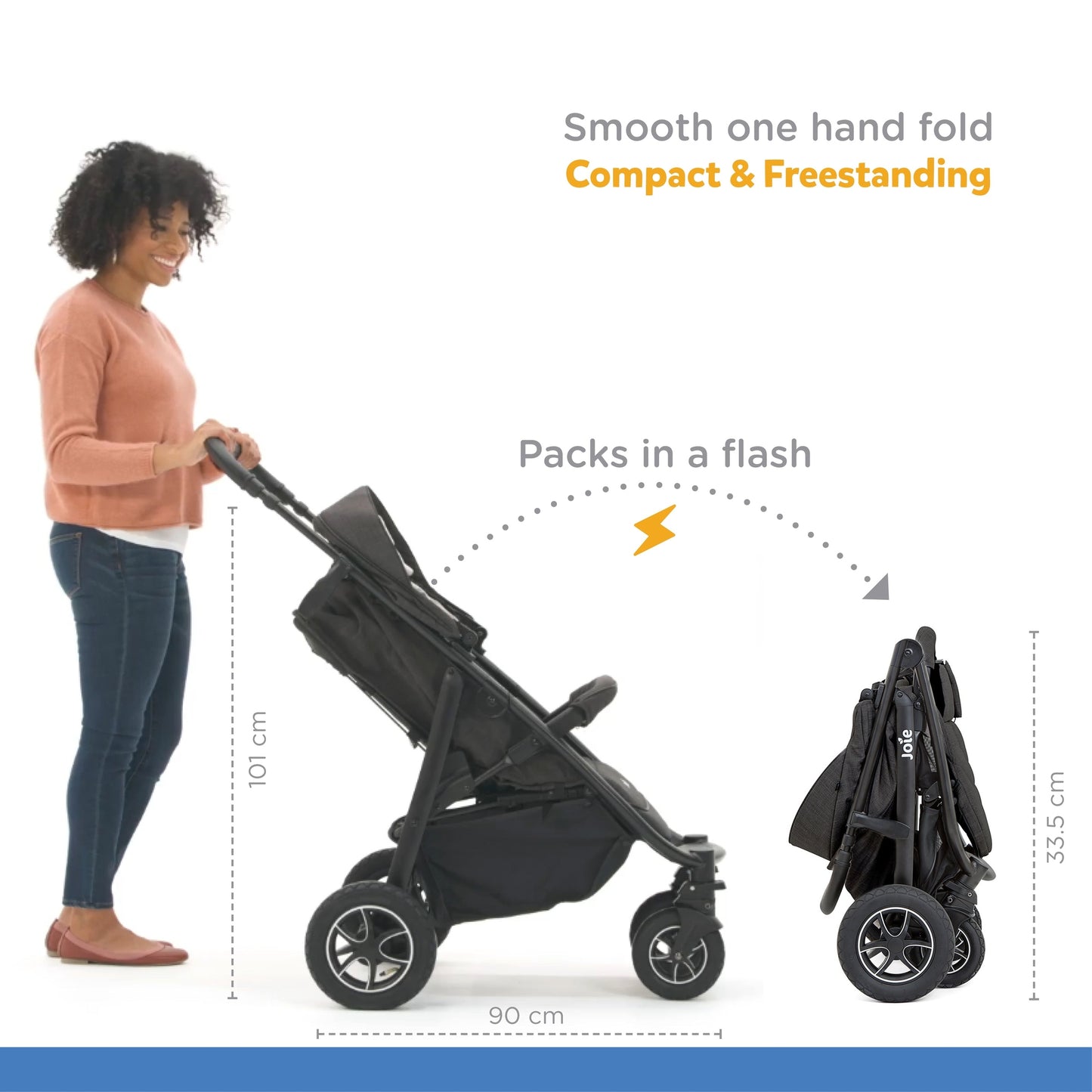 Joie Mytrax Flex Stroller || Fashion-Pavement || Birth+ to 48months