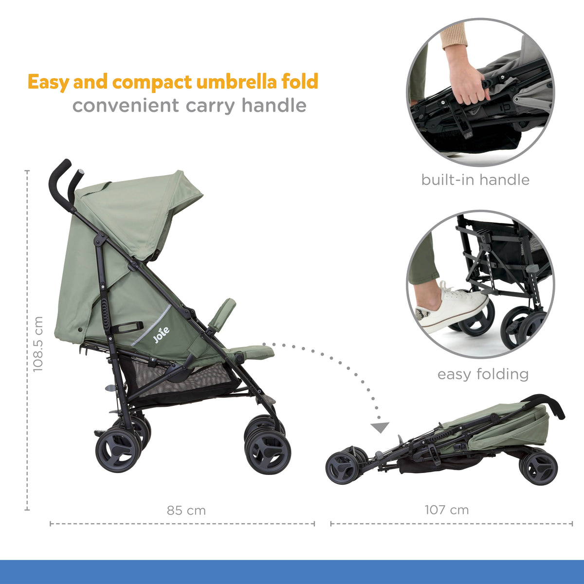 Joie Nitro Lx Stroller || Fashion-Laurel || Birth+ to 36months - Toys4All.in