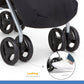 Joie Rapid Stroller || Fashion-Skewed Lines Caviar || Used for Birth+ to 36months