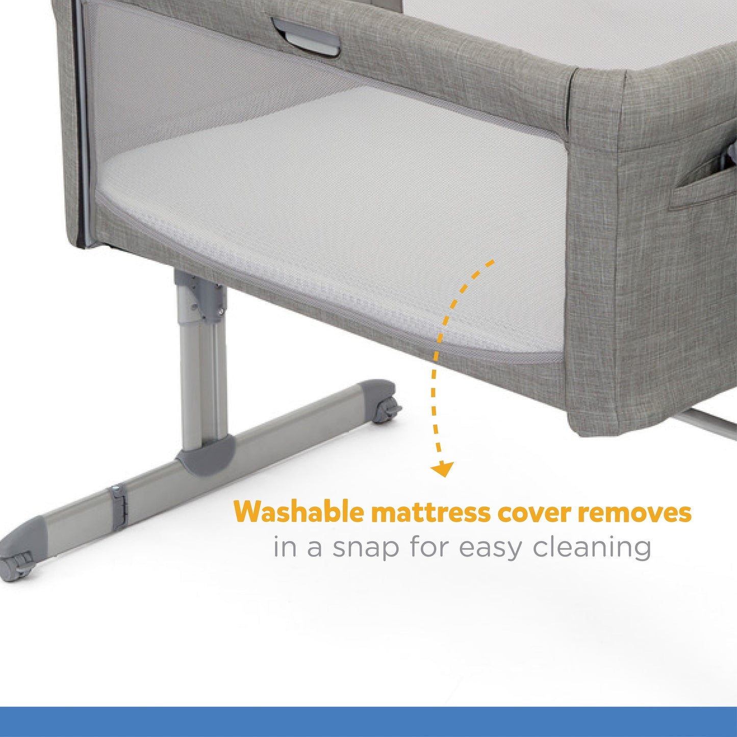 Joie Roomie Glide Bassinet || Fashion-Foggy Grey || Birth+ to 9months