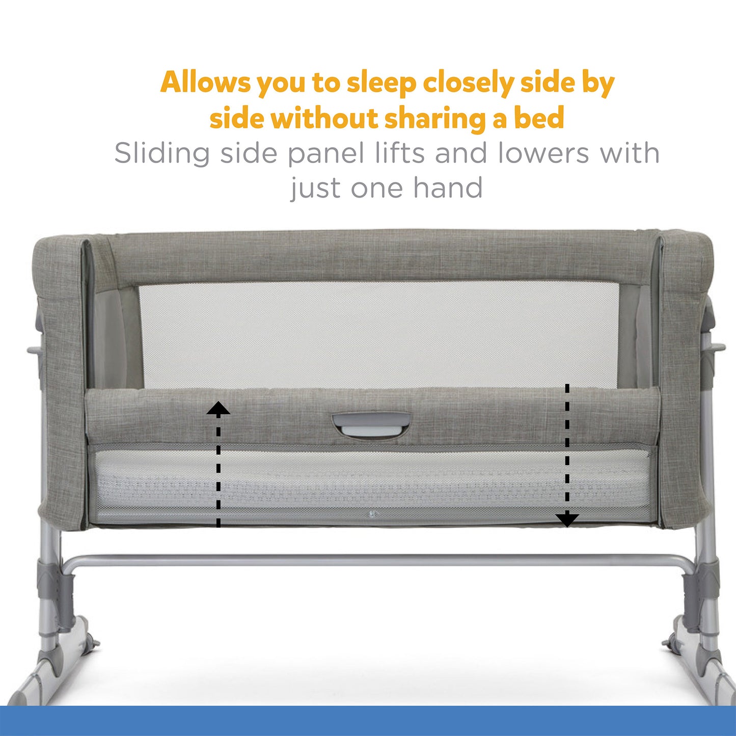 Joie Roomie Glide Bassinet || Fashion-Foggy Grey || Birth+ to 9months