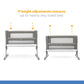 Joie Roomie Glide Bassinet || Fashion-Foggy Grey || Birth+ to 9months