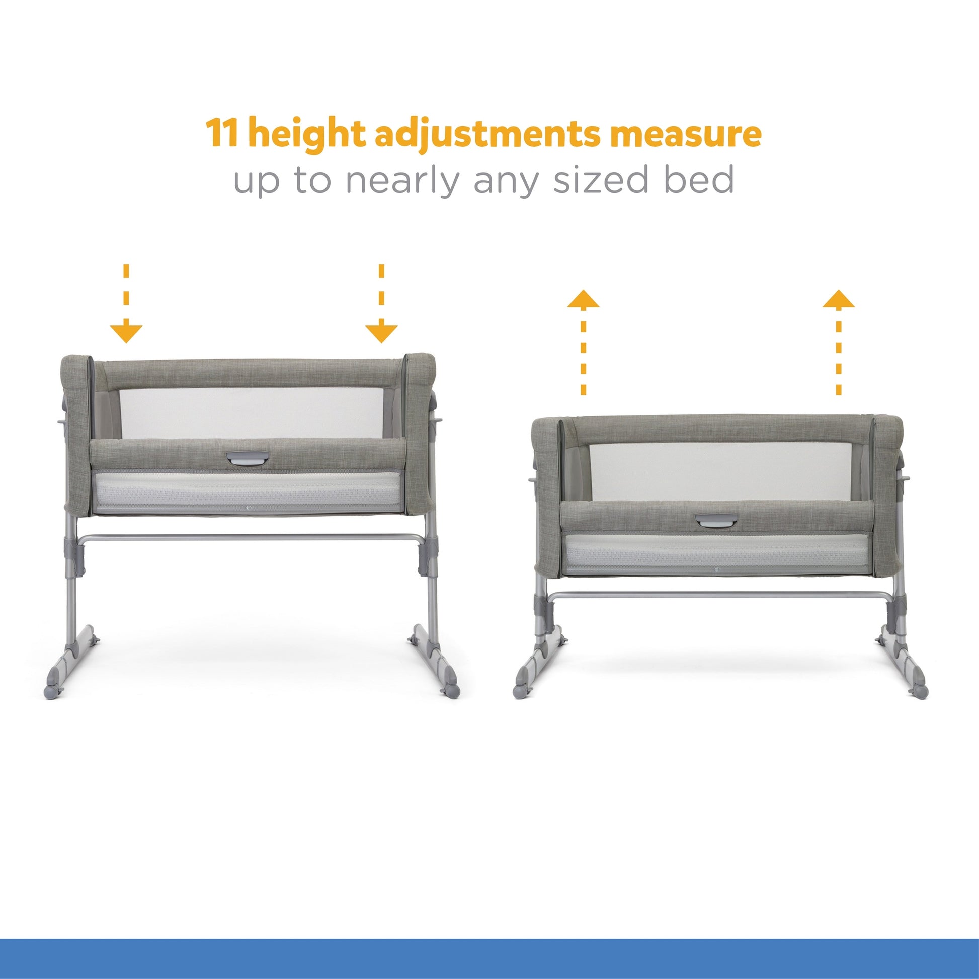 Joie Roomie Glide Bassinet || Fashion-Foggy Grey || Birth+ to 9months