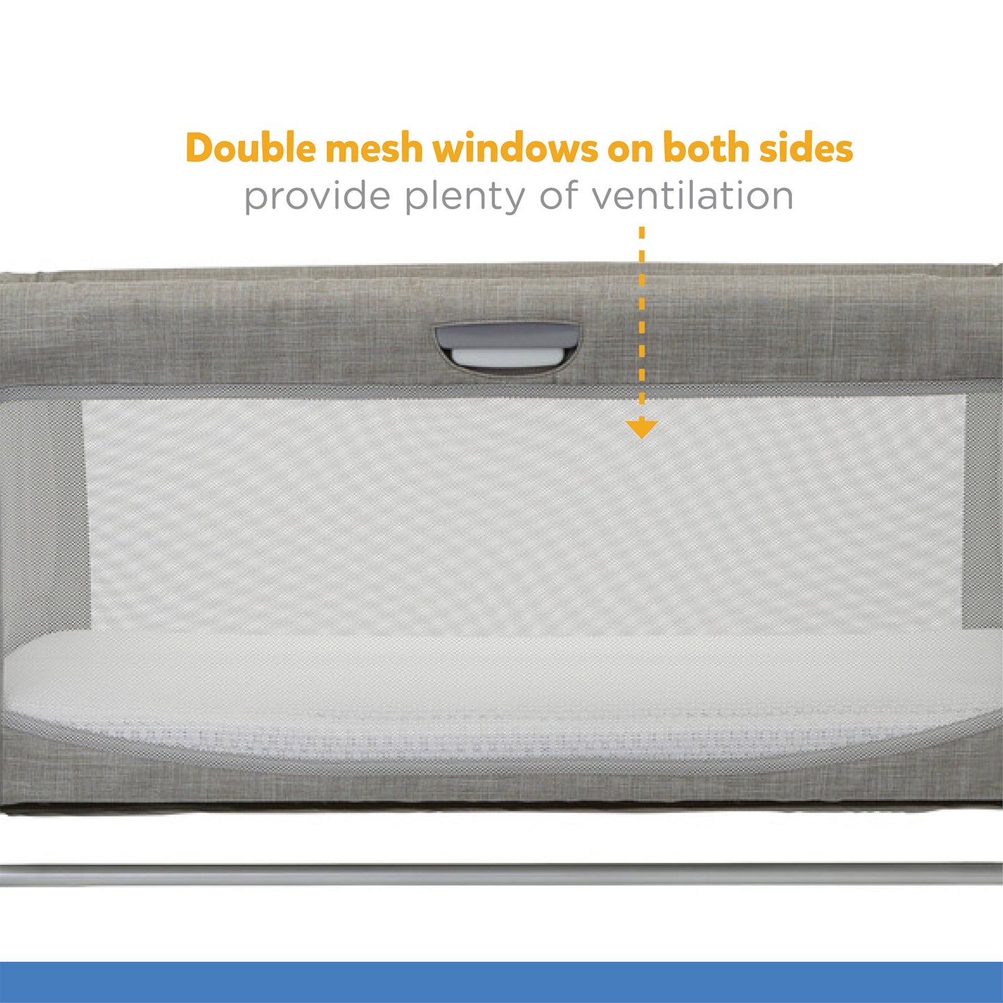 Joie Roomie Glide Bassinet || Fashion-Foggy Grey || Birth+ to 9months
