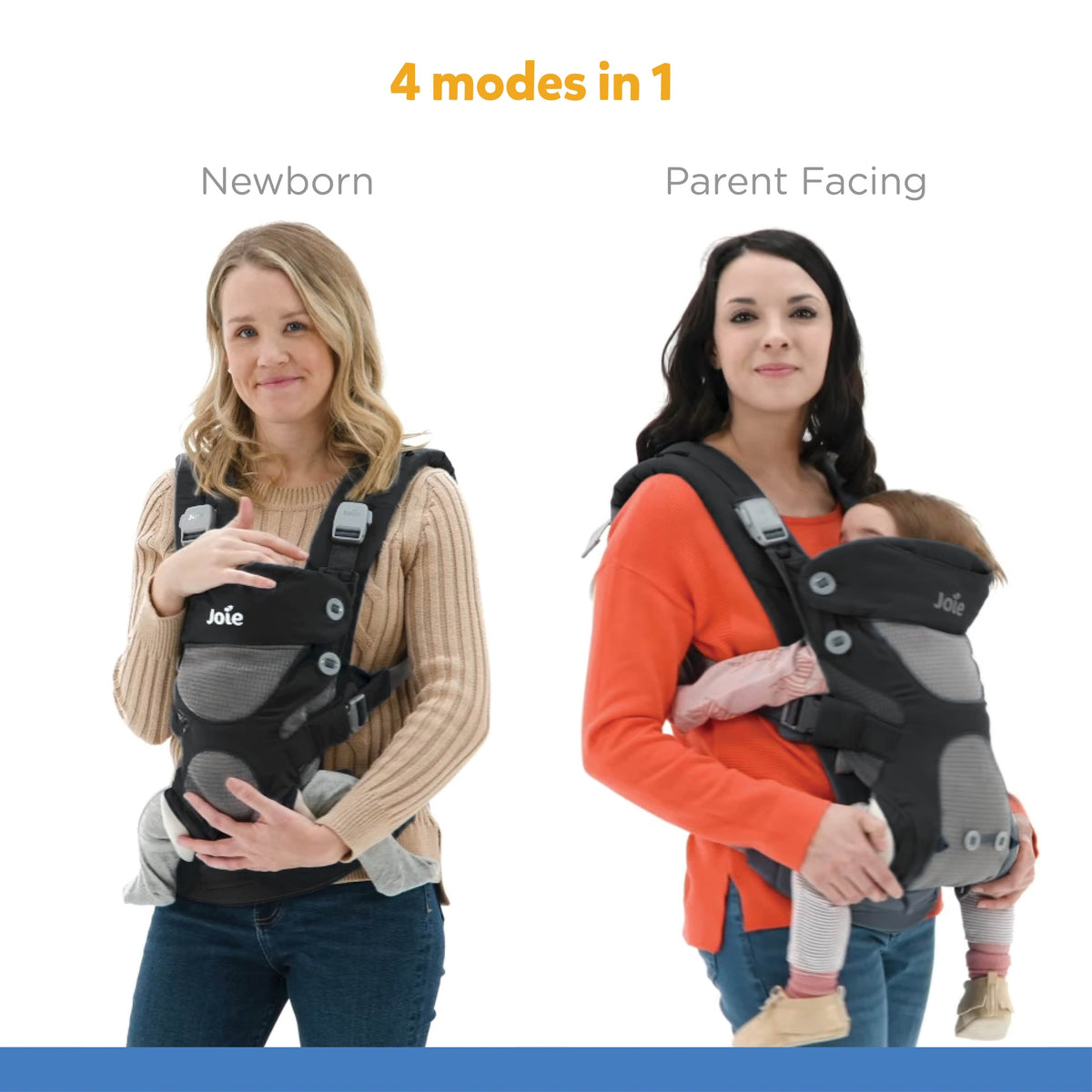 Joie Savvy Black Baby Carrier || Fashion- Black Papper || Birth+ to 48months || Distress Box