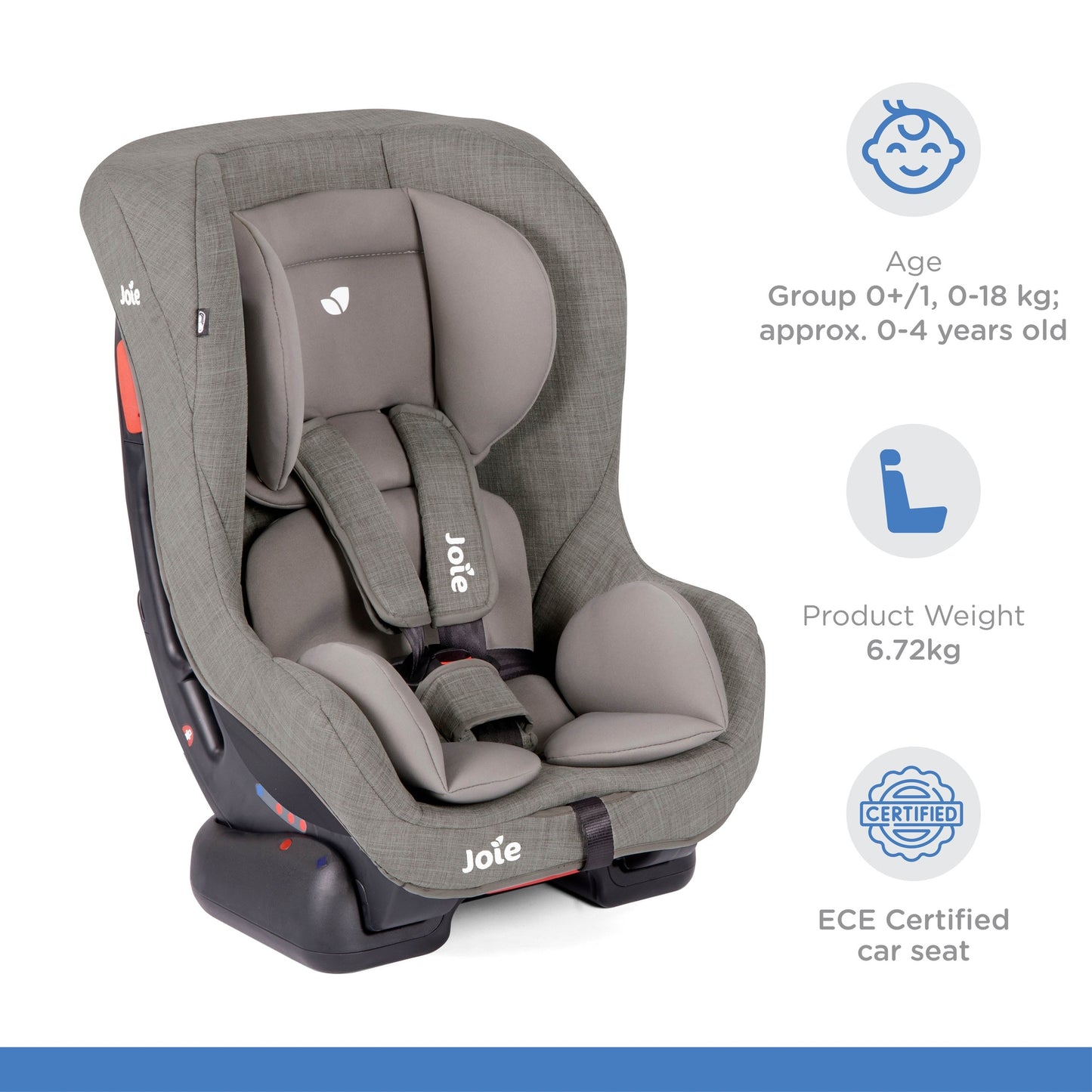 Joie Tilt Foggy Grey Color Baby Carrier || Birth+ to 48months