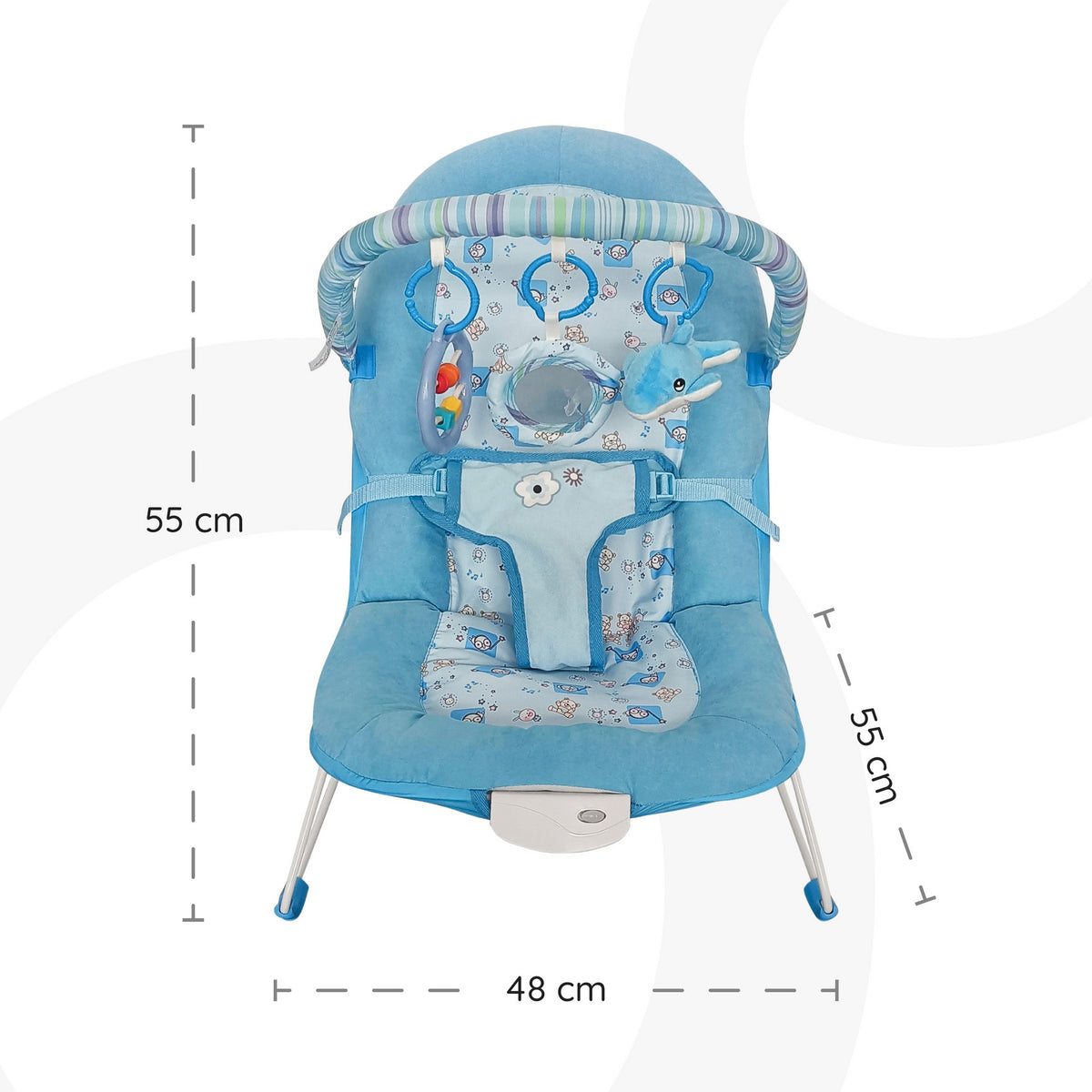 Moon Hip Hop Bouncer Blue Birth to 9 kg
