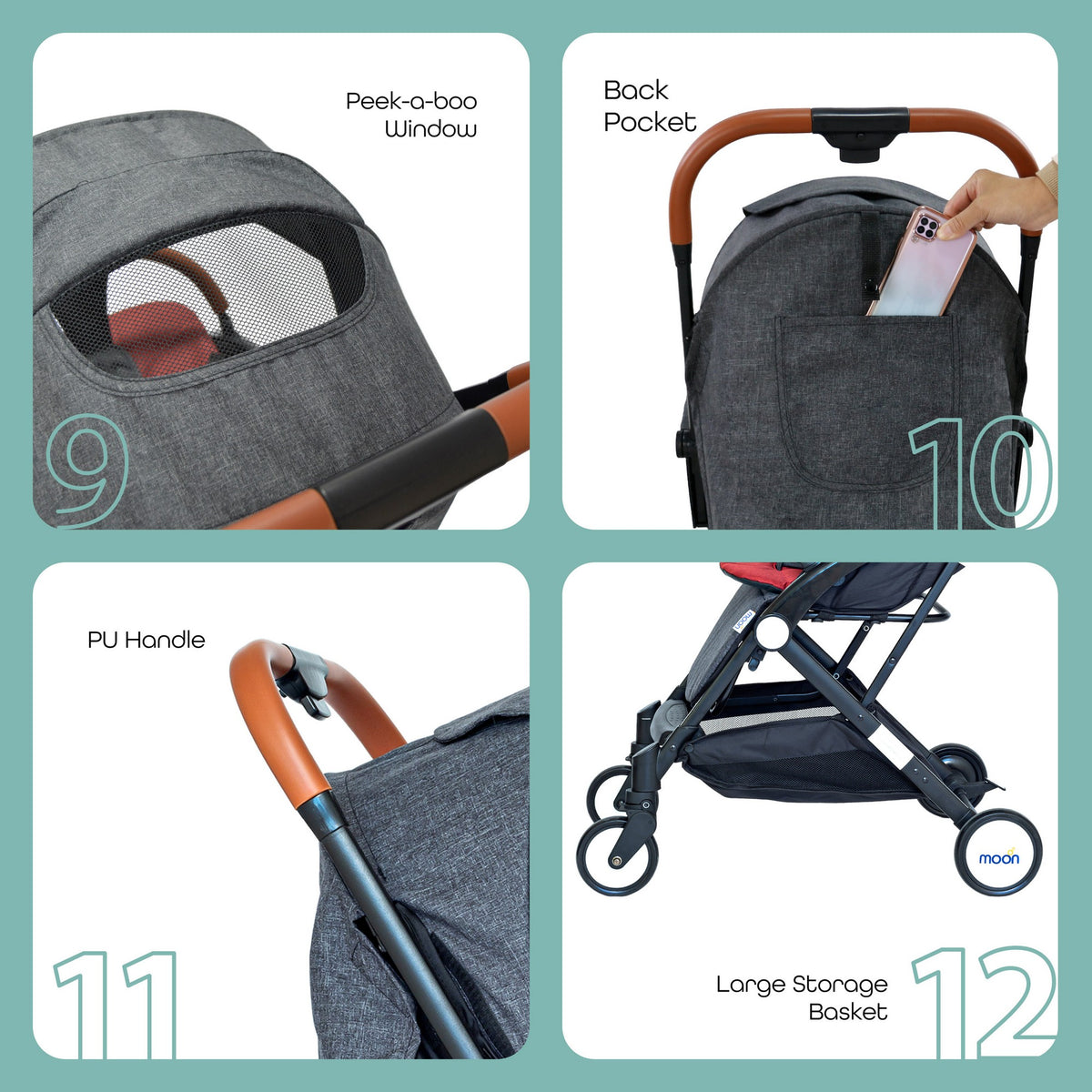 Moon Ritzi Stroller Birth to 18 kg - Open Box