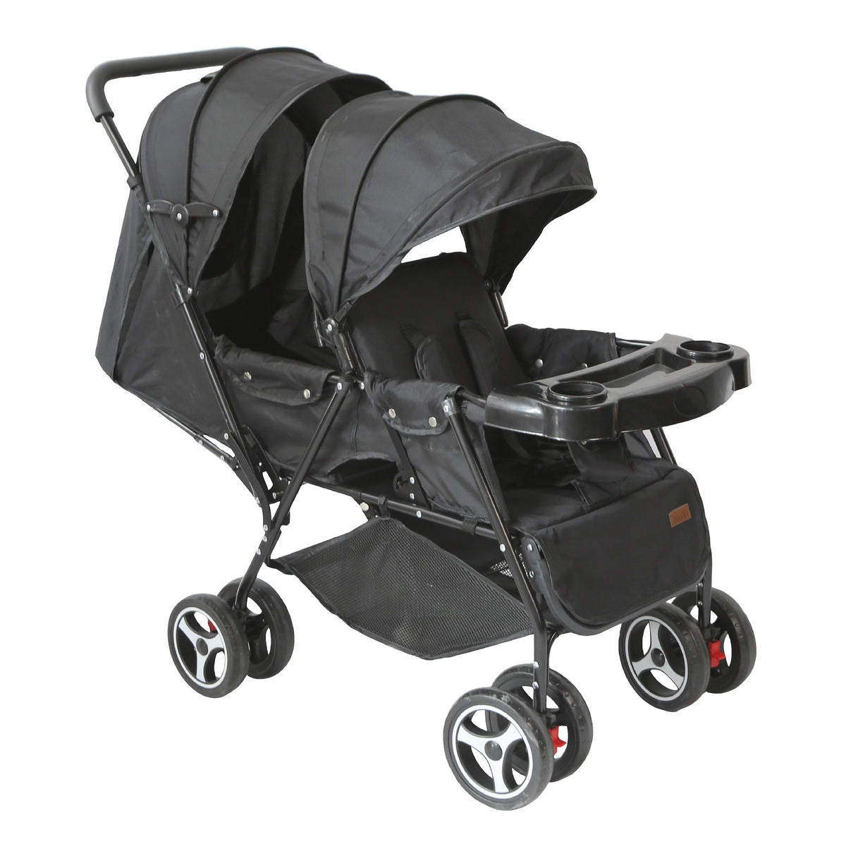 Moon Magnum Twin Stroller Black Birth to 15 kg - Open Box