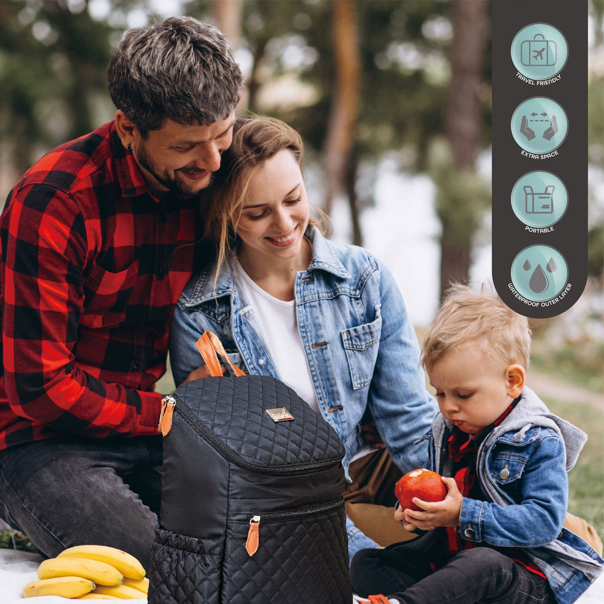 Moon Avena Diaper Bags Dark Grey Birth to Adult - Open Box