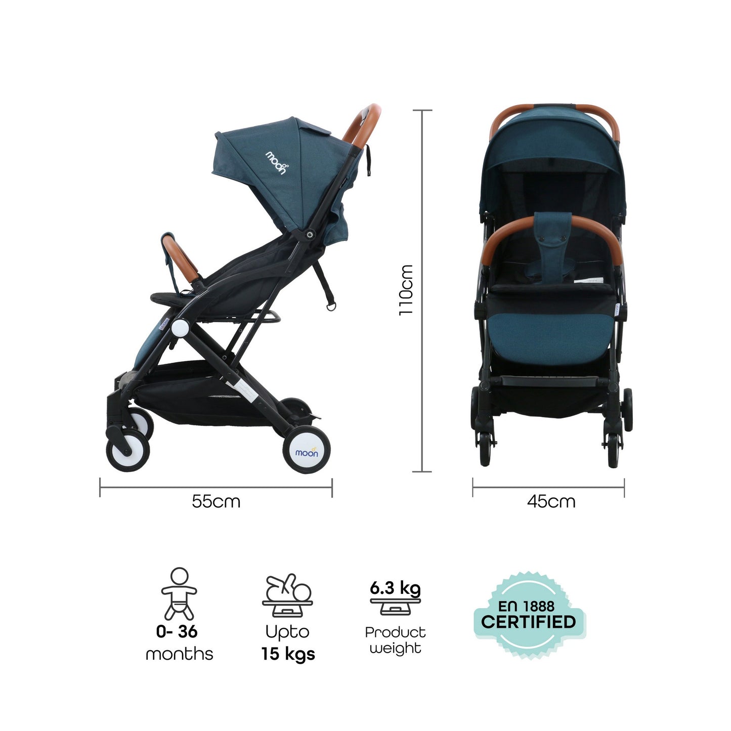 Moon Ritzi Stroller Birth to 18 kg - Open Box