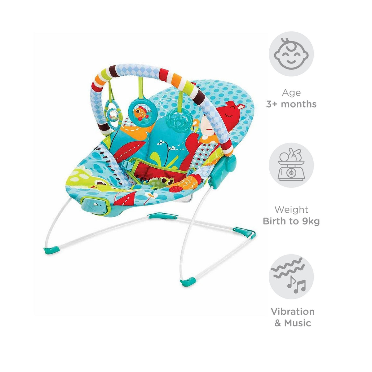 Mastela Soothing Vibration Bouncer (3 to 12 Months) - Open Box