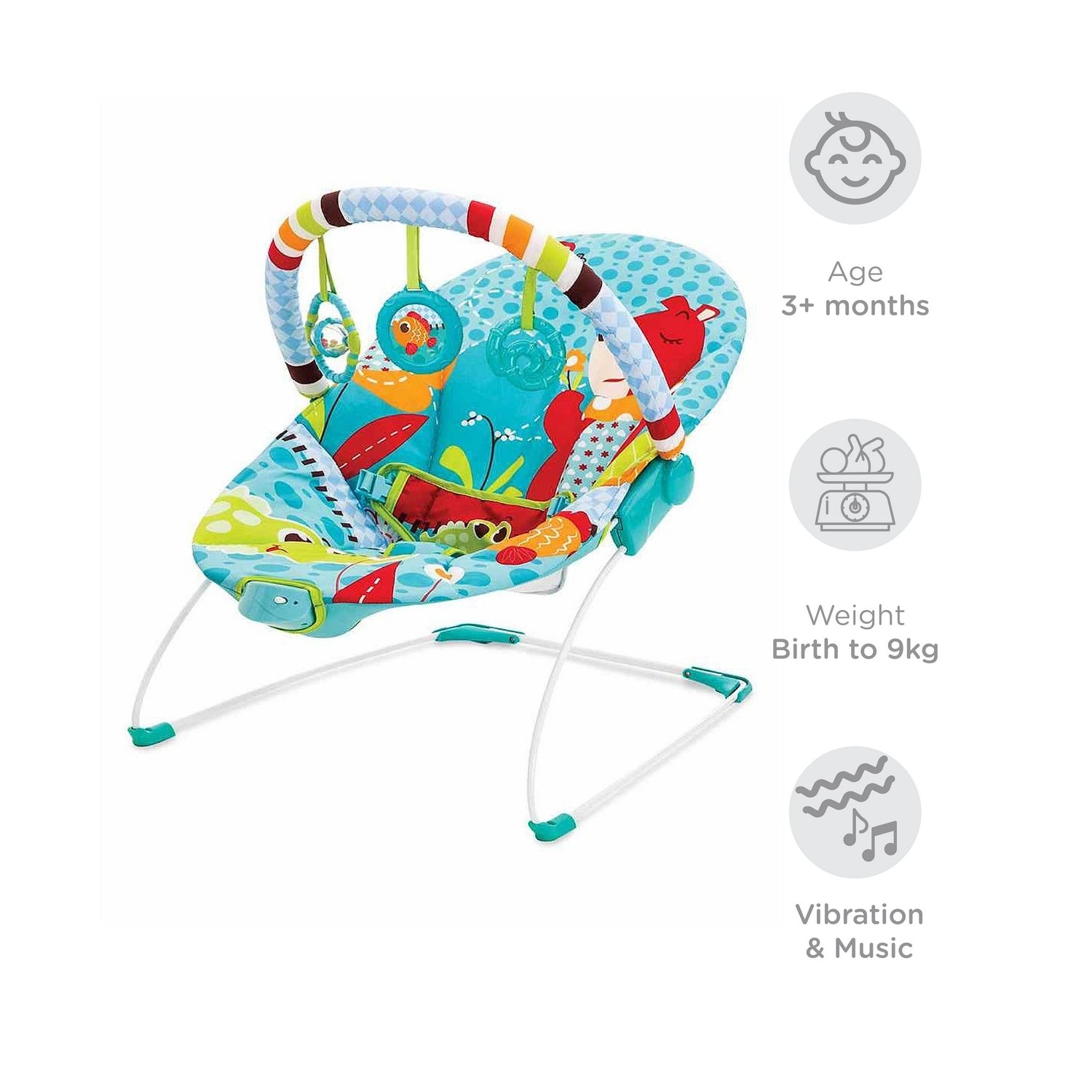 Mastela Soothing Vibration Bouncer (3 to 12 Months) - Open Box