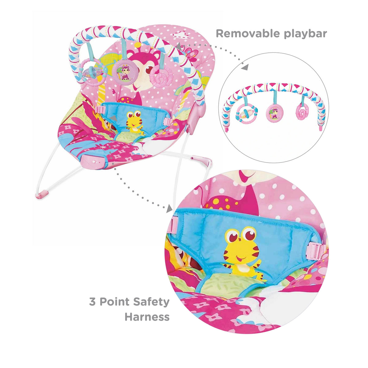 Mastela Soothing Vibration Bouncer (3 to 12 Months) - Open Box