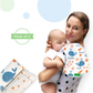 Nuluv Blue Whale Design Burp Cloth (White) - Pack of 2