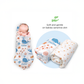 Nuluv Yellow Pineapple Swaddle Wrap (0 to 6 Months) White
