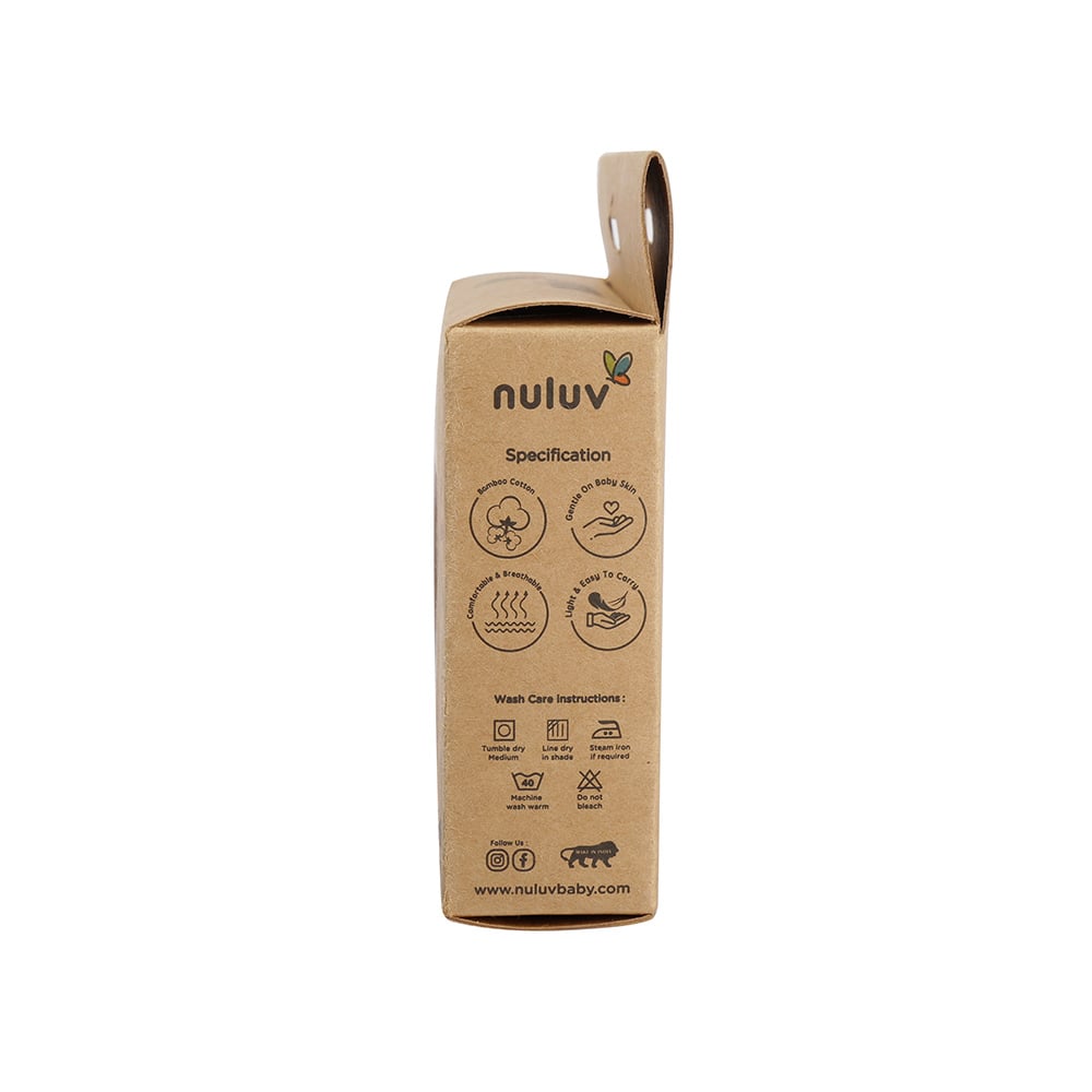 Nuluv Burp Cloth (0 to 6 Months) White - Pack of 2