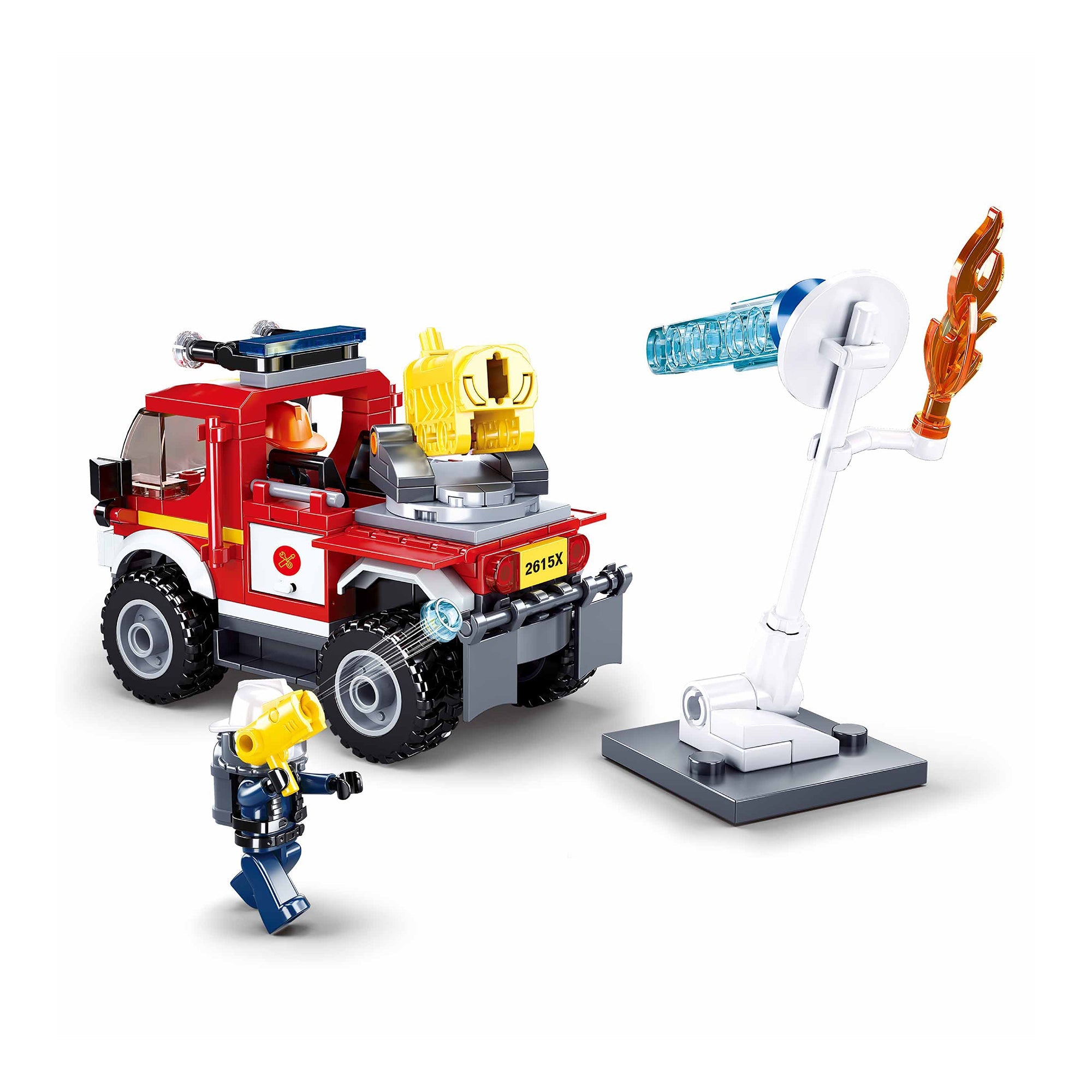 Playzu By Sluban Fire Engine Building Blocks Toys || 6years++