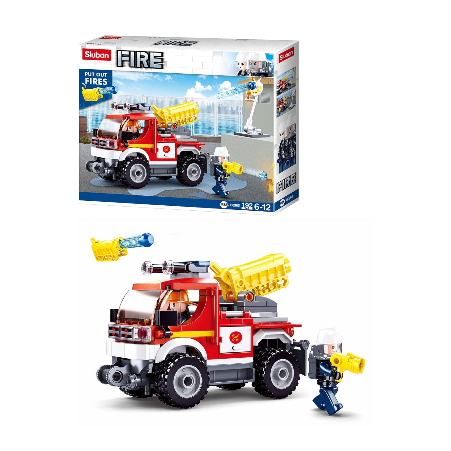 Playzu By Sluban Fire Engine Building Blocks Toys || 6years++
