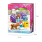 Playzu By Sluban Girls Dream Dog Feeding Area Building Blocks Toys || 6years++