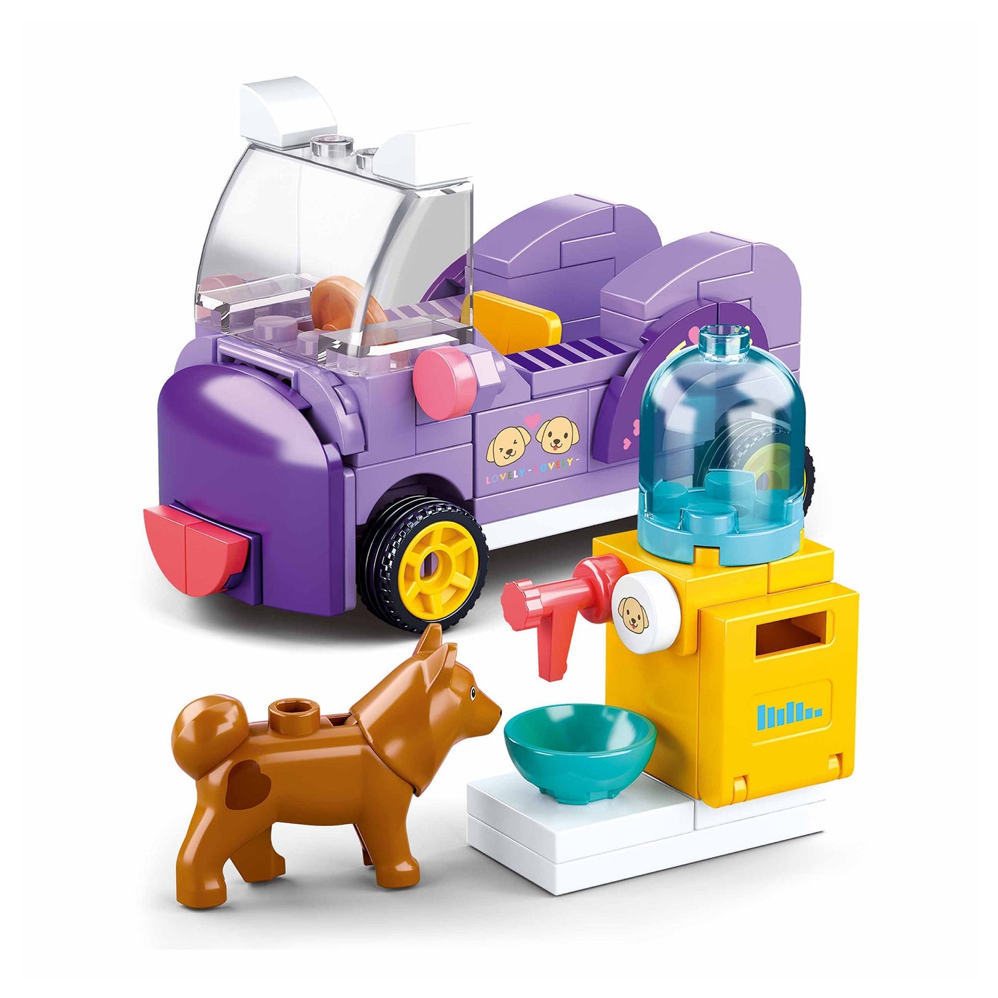Playzu By Sluban Girls Dream Dog Feeding Area Building Blocks Toys || 6years++