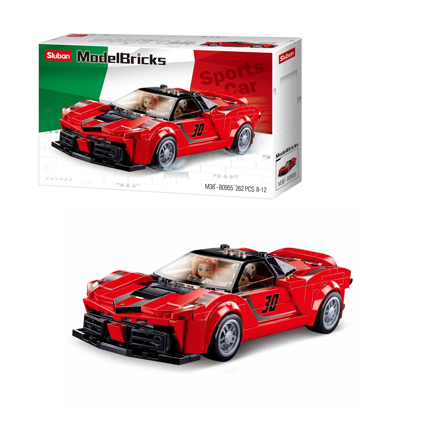 Playzu By Sluban ModelBricks-Racing Car || 8years++