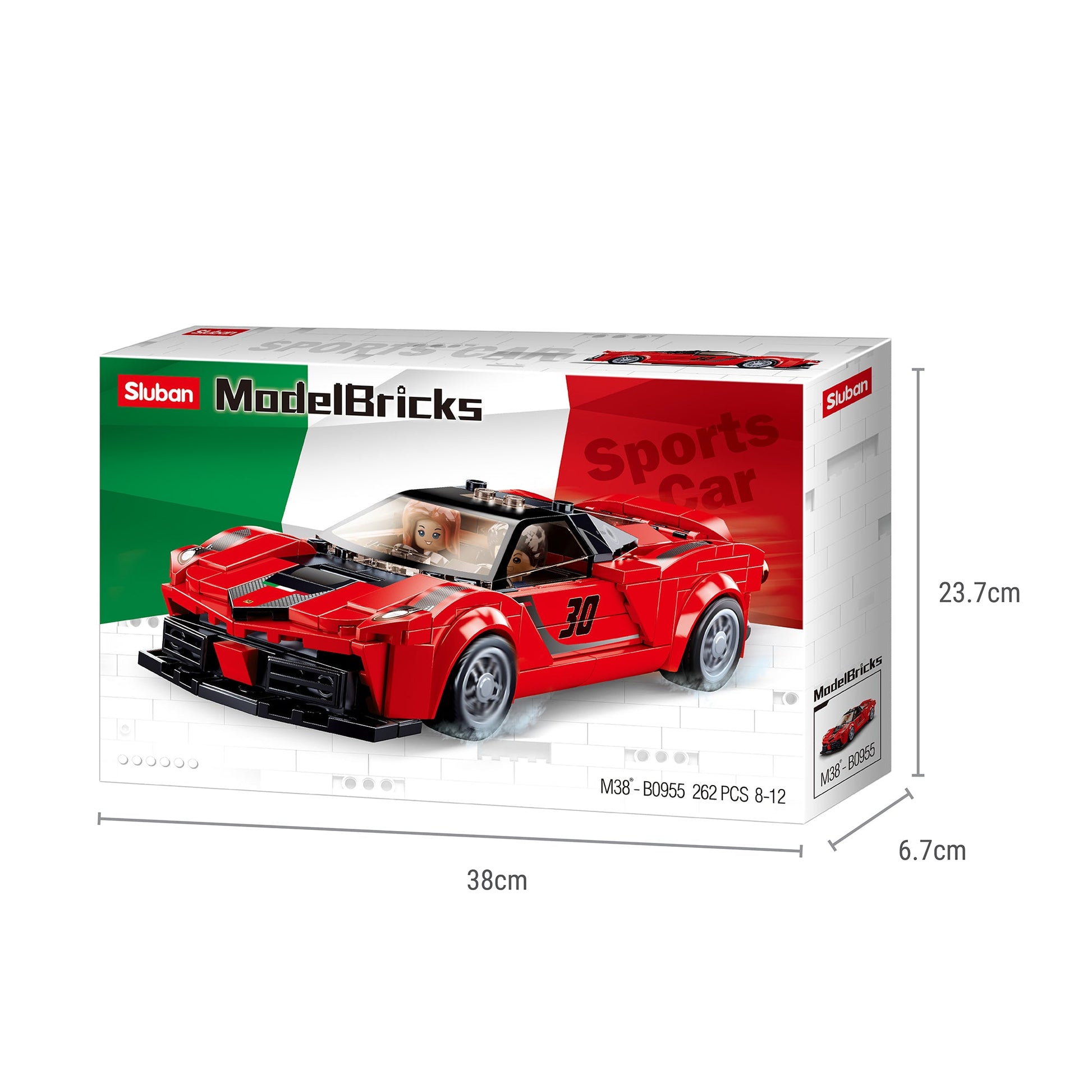 Playzu By Sluban ModelBricks-Racing Car || 8years++