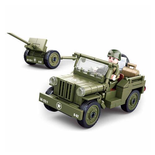 Sluban WWII-WILLYS JEEP || 6years+ - Open Box