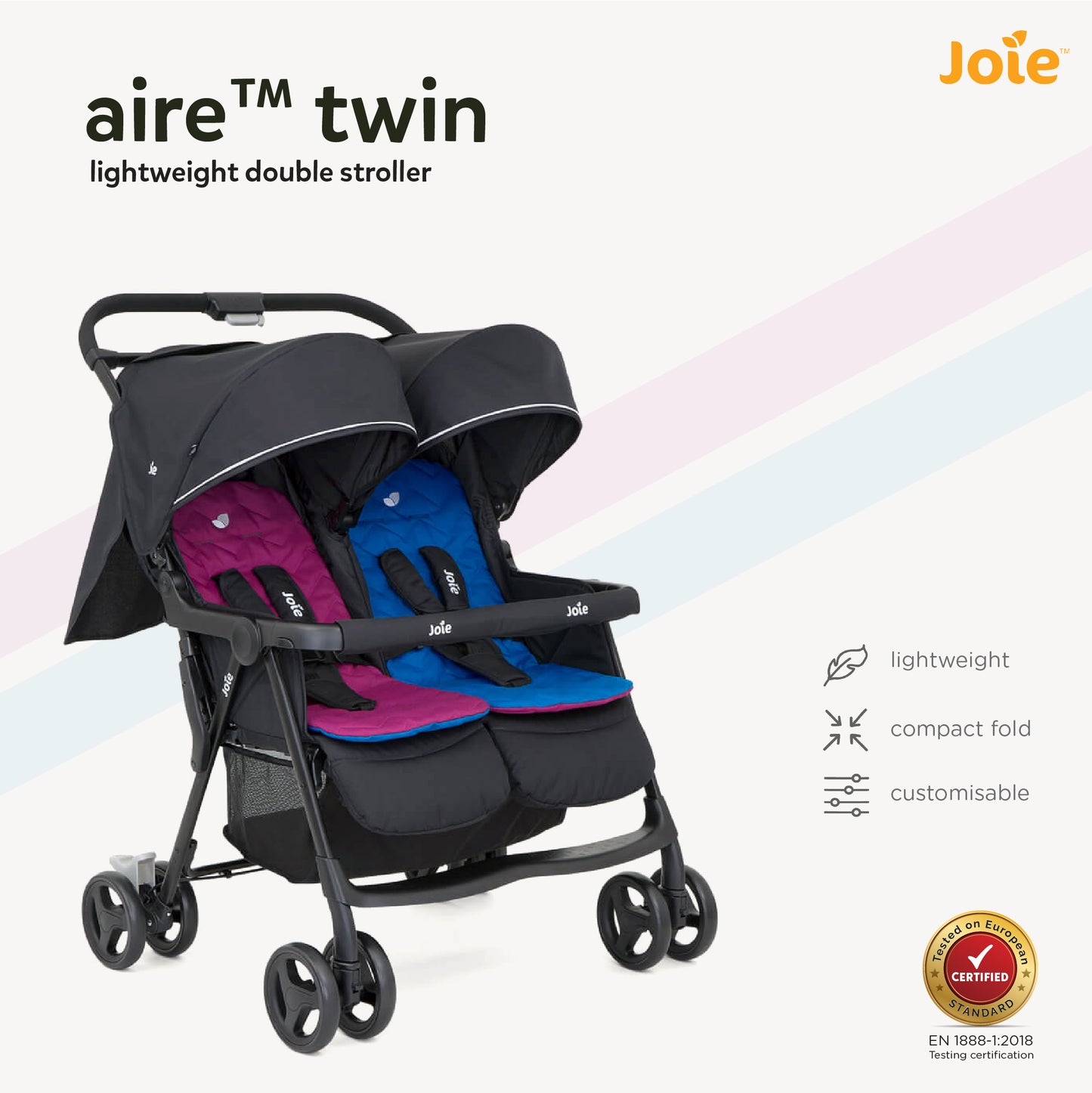 Joie Aire Twin Stroller (Birth to 36 Months)