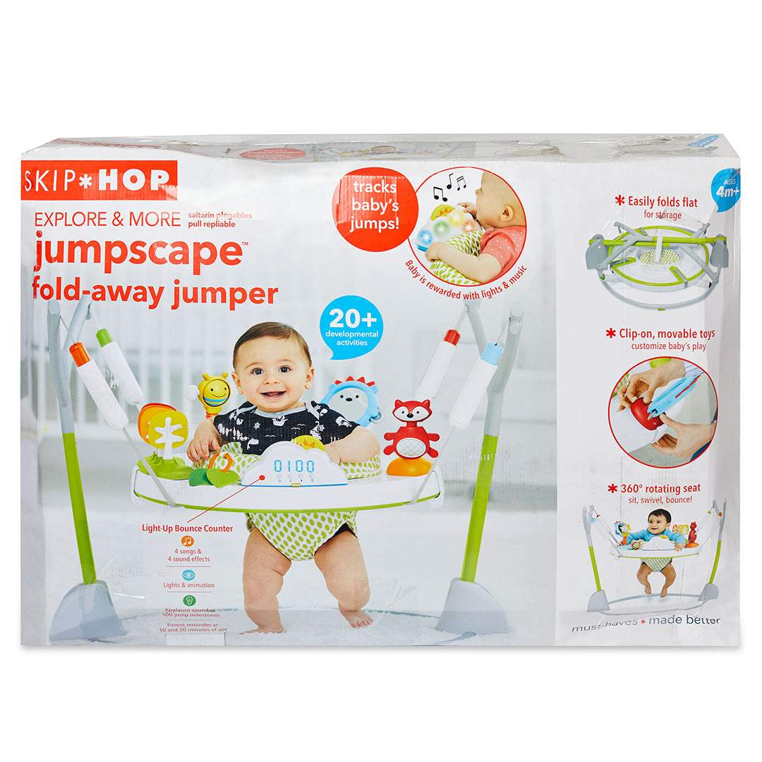 Skip Hop Fox Design E&M Jumpscape Fold Away Activity Jumper || 4months to 48months