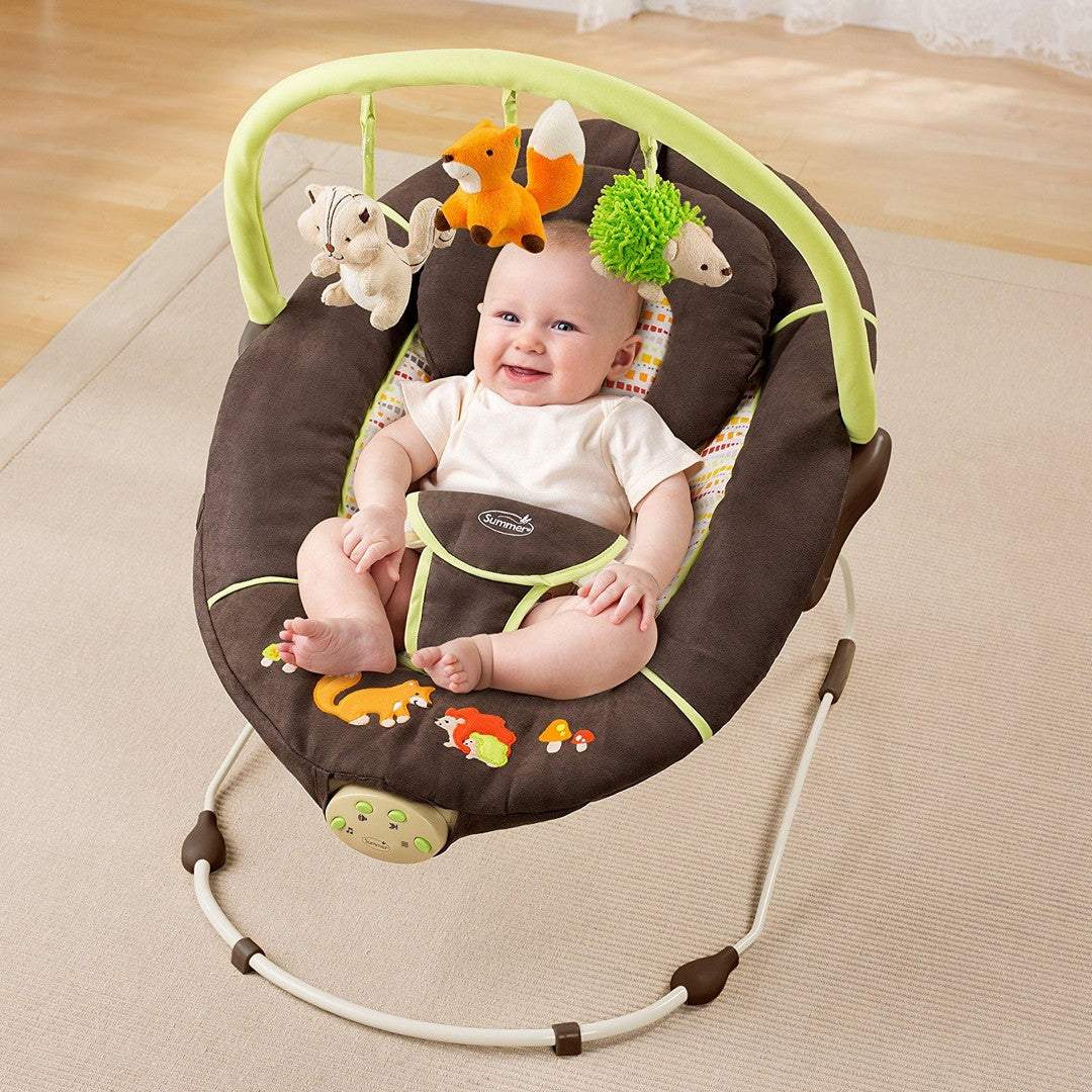 Summer Infant Fox &amp; Friends Bouncer - 2L Brown || Birth+ to 6months || Distress Box - Toys4All.in